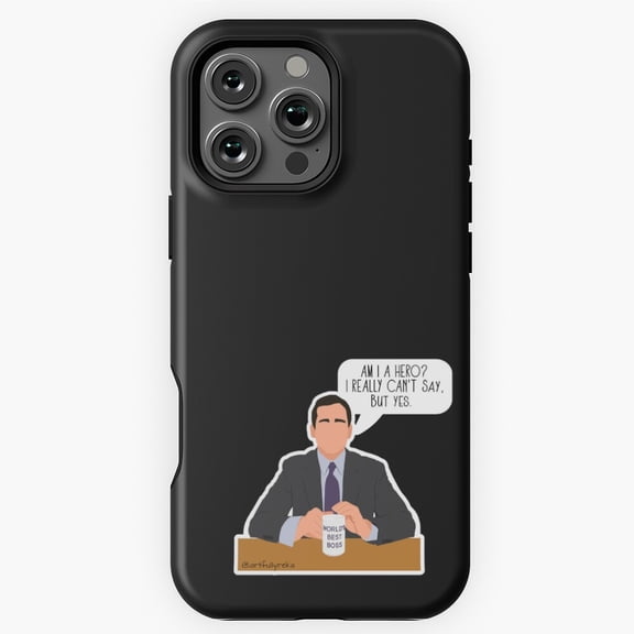 Michael Scott Hero The Office TV Phone Case for iPhone 16 15 14 13 12 11 Pro Max