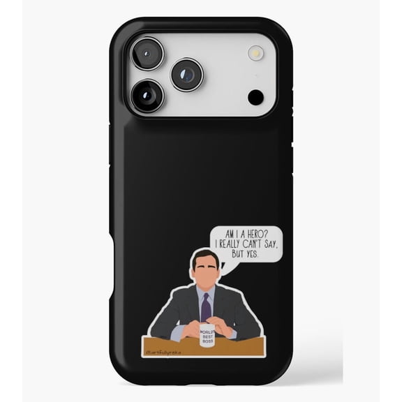 Michael Scott Hero ( The office) M2970, Protective Case for iPhone 17 16 15 14 13 12 11 Pro Max – Modern Unisex Style