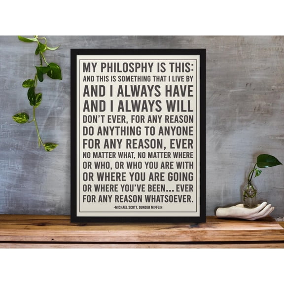 Michael Scott Quote Print, Office Decor, Unframed Paper Poster 8x10in