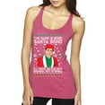 thumbnail image 1 of Michael Scott The Name is Bond Santa Bond Ugly Christmas Sweater Tri-Blend Racerback Tank Top, Vintage Pink, Small, 1 of 3