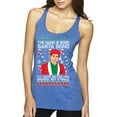 thumbnail image 1 of Michael Scott The Name is Bond Santa Bond Ugly Christmas Sweater Tri-Blend Racerback Tank Top, Vintage Royal, X-Large, 1 of 3