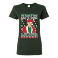 thumbnail image 1 of Michael Scott The Name is Bond Santa Bond Ugly Christmas Sweater Womens Graphic T-Shirt, Forest Green, Medium, 1 of 3