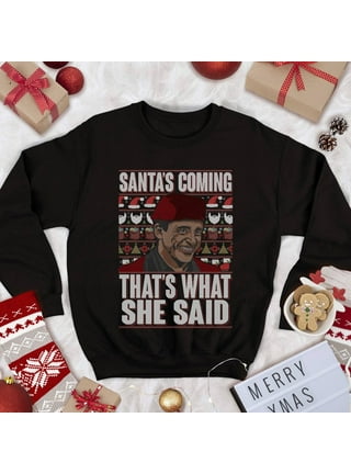 The office themed ugly christmas sweater hot sale