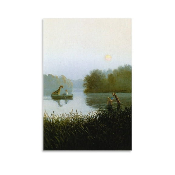 Michael Sowas Giraffe Canvas Painting Wall-Art Decorative Picture Prints Modern Decor