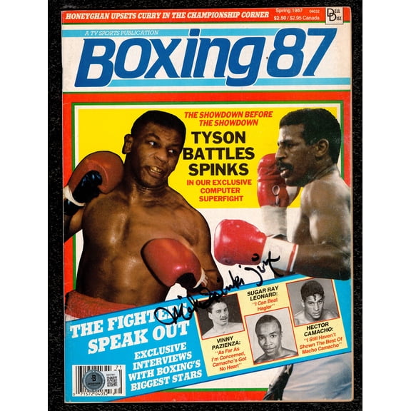 Michael Spinks "Jinx" Autographed Magazine Beckett BAS QR #BM37861