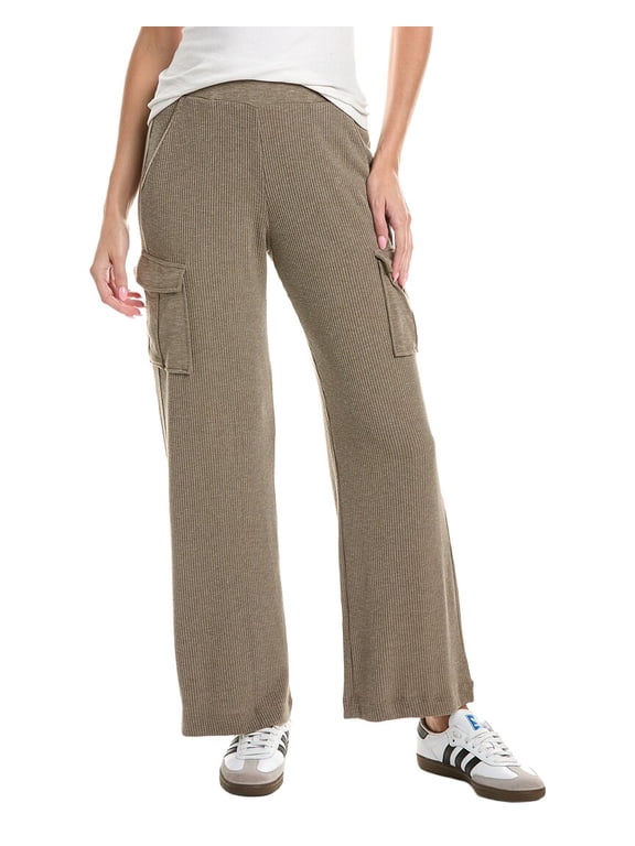womens Avery Ribbed Cargo Pant, l, Blue