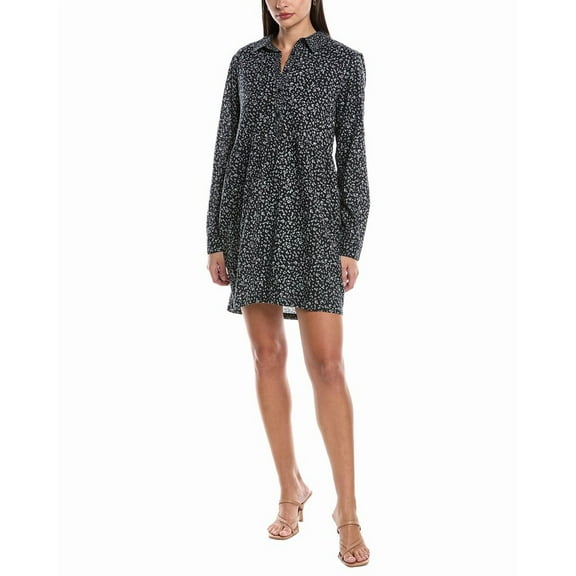 Michael Stars womens  Bianca Shirtdress, m, Black