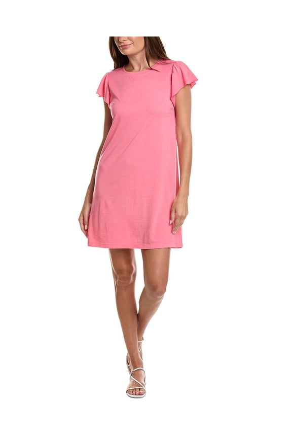 womens  Dena Ruffle Sleeve T-Shirt Dress, m, Pink