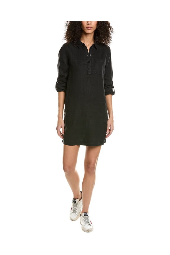 womens Eleanor Utility Linen Shirtdress, M