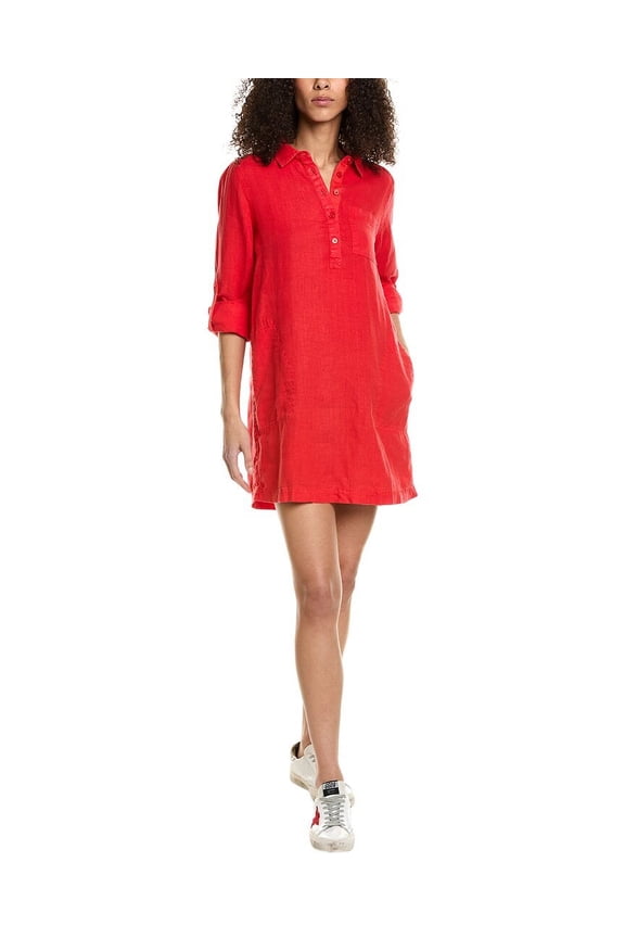 womens Eleanor Utility Linen Shirtdress, s