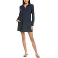 thumbnail image 1 of Michael Stars womens  Eleanor Utility Linen Shirtdress, l, Blue, 1 of 3