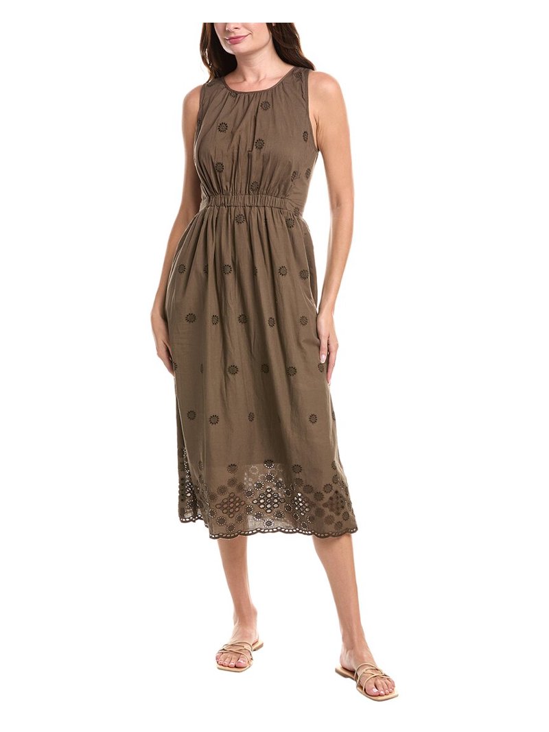 Michael Stars womens Faith Midi Dress, m, Green