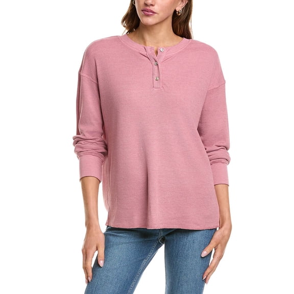 Michael Stars womens Frances Henley Top, xs