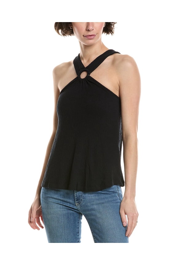 womens Imani Halter Top, m, Black
