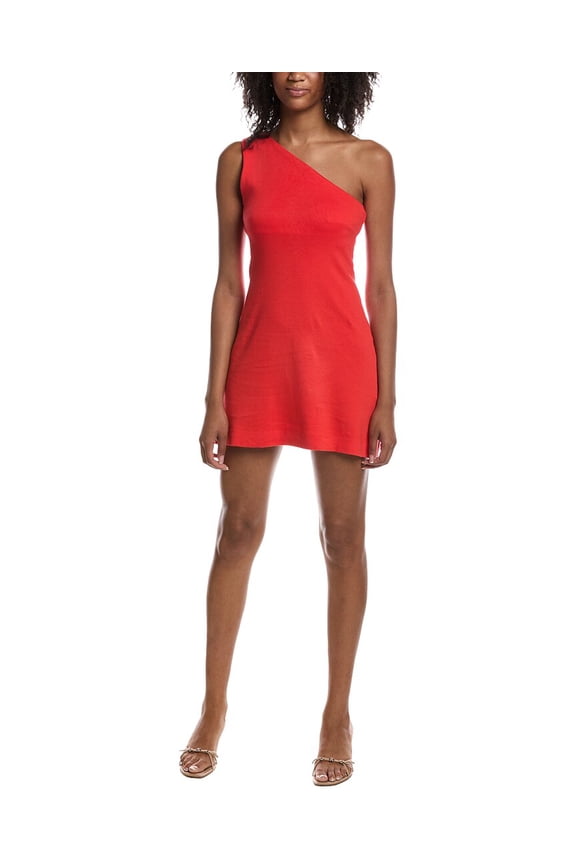 womens Lucy One-Shoulder Mini Dress, LP