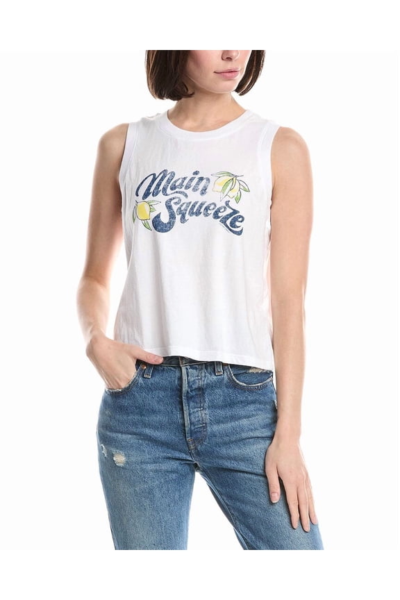 womens Main Squeeze Tank, l, White