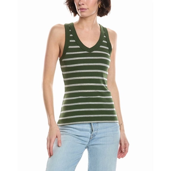 Michael Stars womens Maya Stripe V-Neck Tank, s