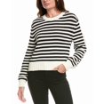 thumbnail image 1 of Michael Stars womens  Merle Striped Sweater, l, Black, 1 of 3