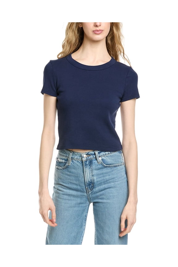 womens Mimi Crop T-Shirt, os, Blue