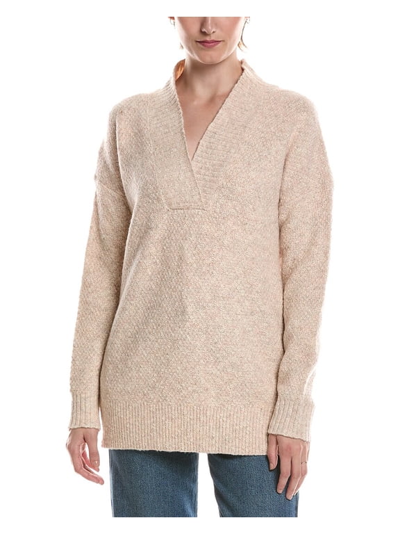womens Nova V-Neck Tunic Sweater, l, Pink
