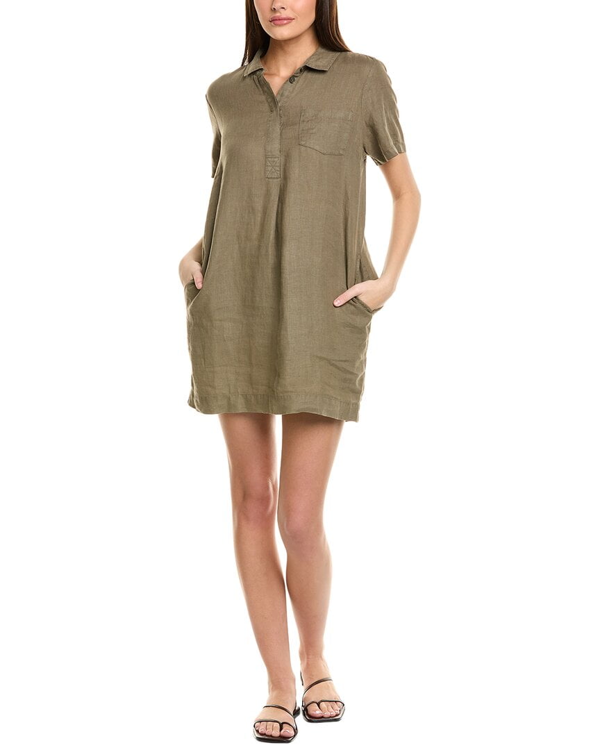 Michael Stars womens Ola Linen Utility Dress, s, Green - Walmart.com
