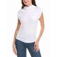 thumbnail image 1 of Michael Stars womens  Reese Power Shoulder Top, xs, White, 1 of 3