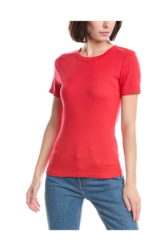 womens Rico Crewneck T-Shirt, l, Red