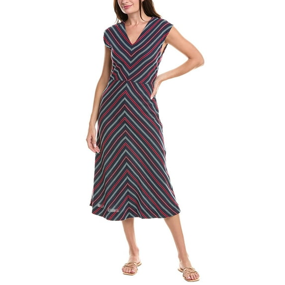 Michael Stars womens Tess Midi Dress, m, Blue