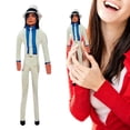 thumbnail image 1 of Michael Stuffed Plush Doll 11", Poseable Bendable Ugly Cute Pillow-Style Plush Figure, Classic Stage Silhouette Collectible Toy, Unique Gift for MJ Fans & Plush Collectors, 1 of 8