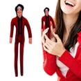 thumbnail image 1 of Michael Stuffed Plush Doll 11", Poseable Bendable Ugly Cute Pillow-Style Plush Figure, Classic Stage Silhouette Collectible Toy, Unique Gift for MJ Fans & Plush Collectors, 1 of 8