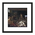 thumbnail image 1 of Michael Sweerts A Painters Studio Statues Painting 8X8 Inch Square Wooden Framed Wall Art Print Picture with Mount, 1 of 4