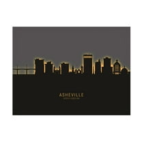 Michael Tompsett 'Asheville North Carolina Skyline Glow II' Canvas Art