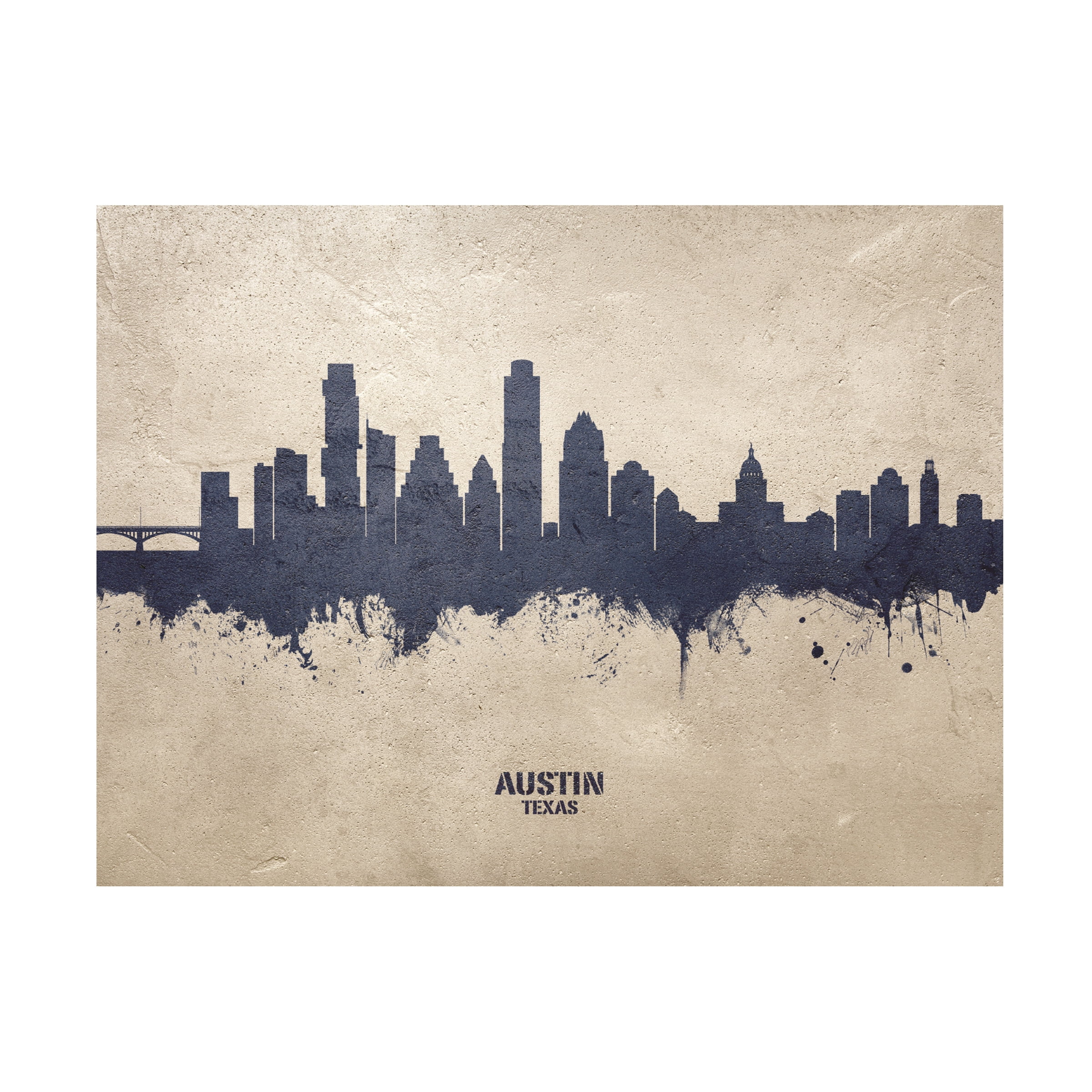Michael Tompsett 'Austin Texas Skyline Concrete' Canvas Art