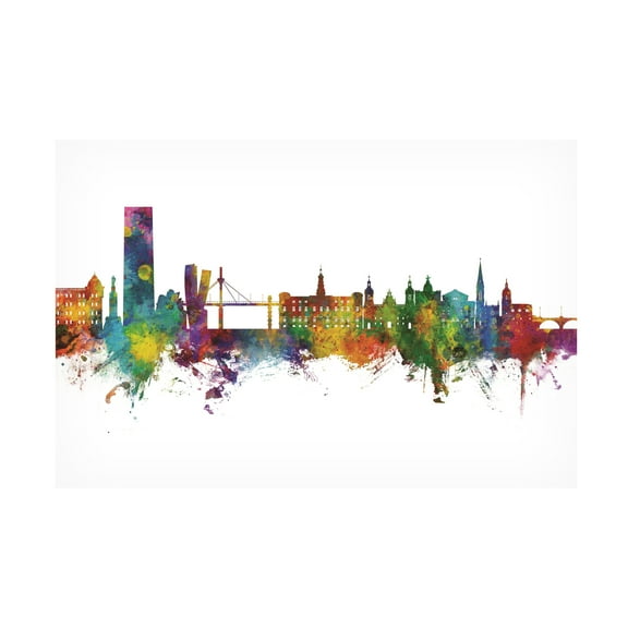 Michael Tompsett 'Bilbao Spain Skyline' Canvas Art
