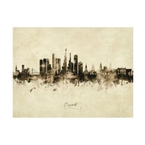 Michael Tompsett 'Bogot Colombia Skyline Vintage' Canvas Art
