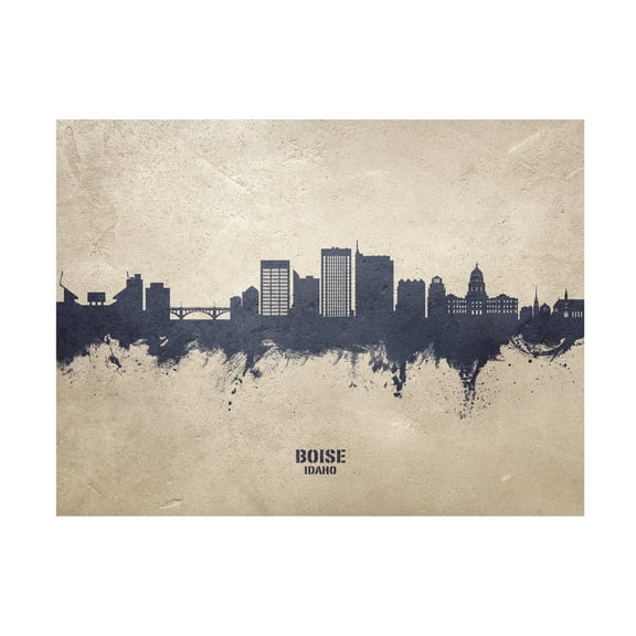 Michael Tompsett 'Boise Idaho Skyline Concrete' Canvas Art