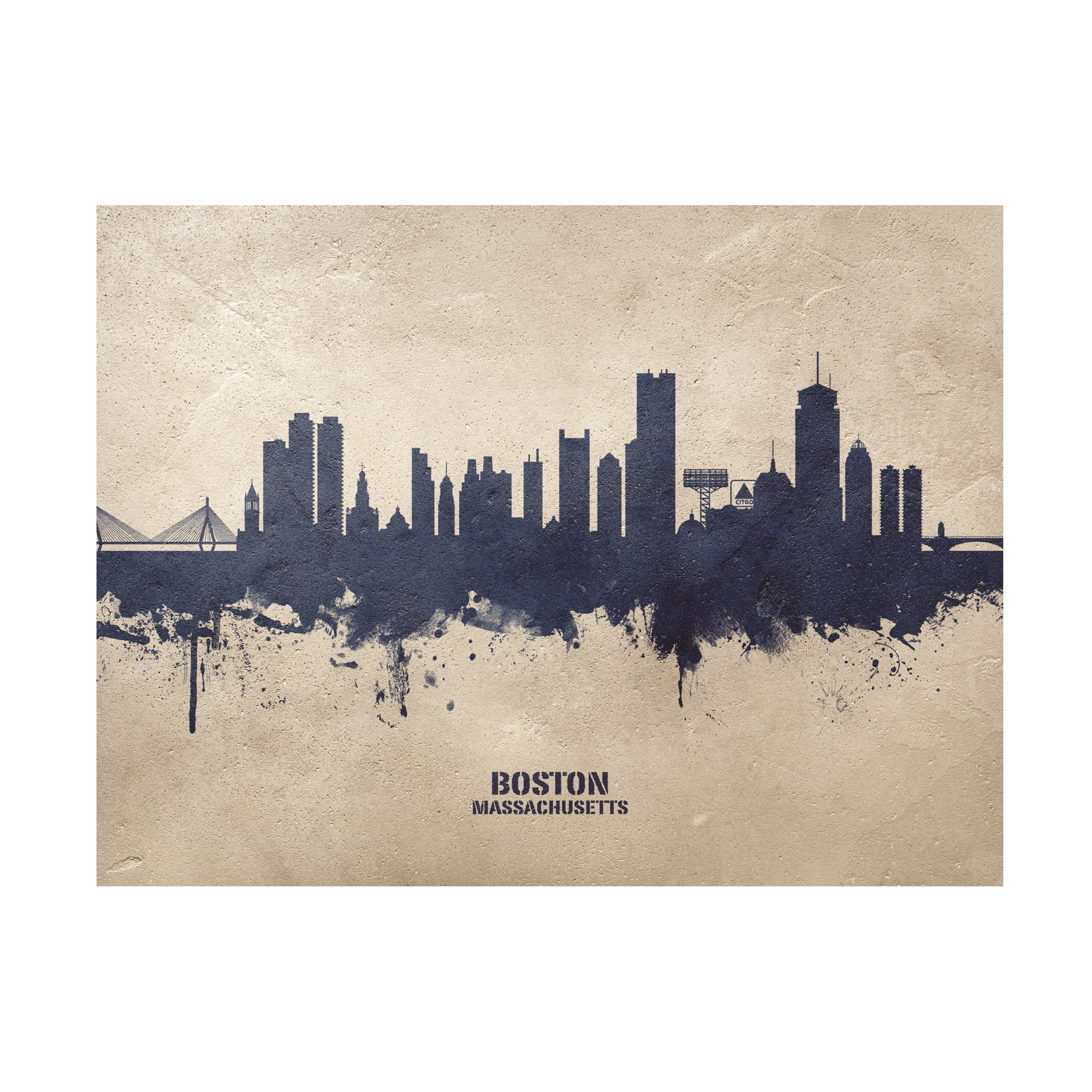 Michael Tompsett 'Boston Massachusetts Skyline Concrete' Canvas Art
