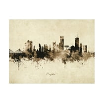 Michael Tompsett 'Boston Massachusetts Skyline Vintage' Canvas Art