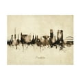 thumbnail image 1 of Michael Tompsett 'Bratislava Slovakia Skyline Vintage' Canvas Art, 1 of 3