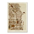 thumbnail image 1 of Michael Tompsett 'Chicago City Street Map' Canvas Art, 1 of 4