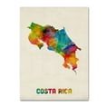thumbnail image 1 of Trademark Fine Art Michael Tompsett Costa Rica Watercolor Map Canvas Wall Art - 14x19, 1 of 5