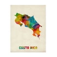 thumbnail image 1 of Trademark Fine Art Michael Tompsett Costa Rica Watercolor Map Canvas Wall Art - 18x24, 1 of 5