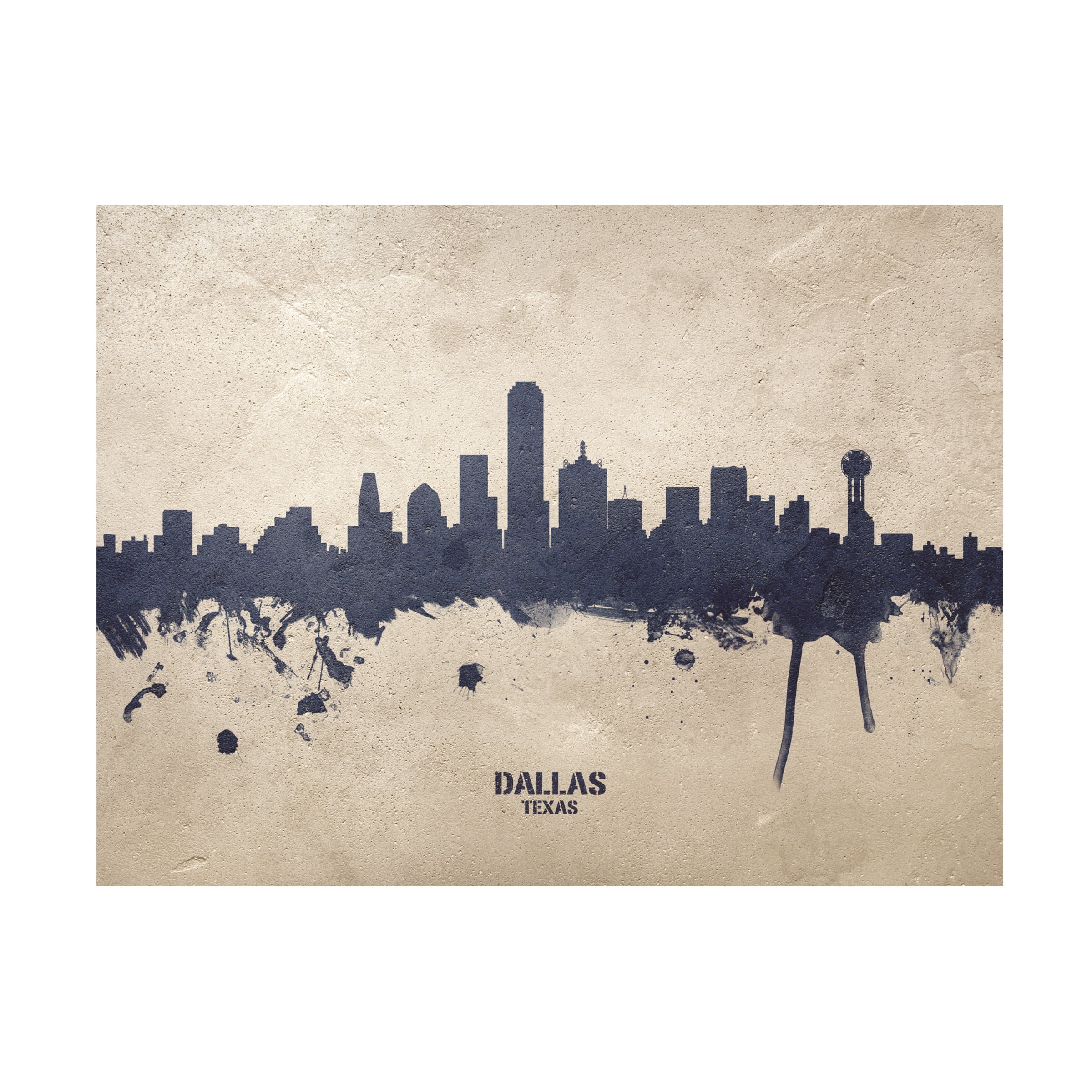 Michael Tompsett 'Dallas Texas Skyline Concrete' Canvas Art
