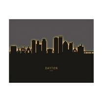 Michael Tompsett 'Dayton Ohio Skyline Glow II' Canvas Art