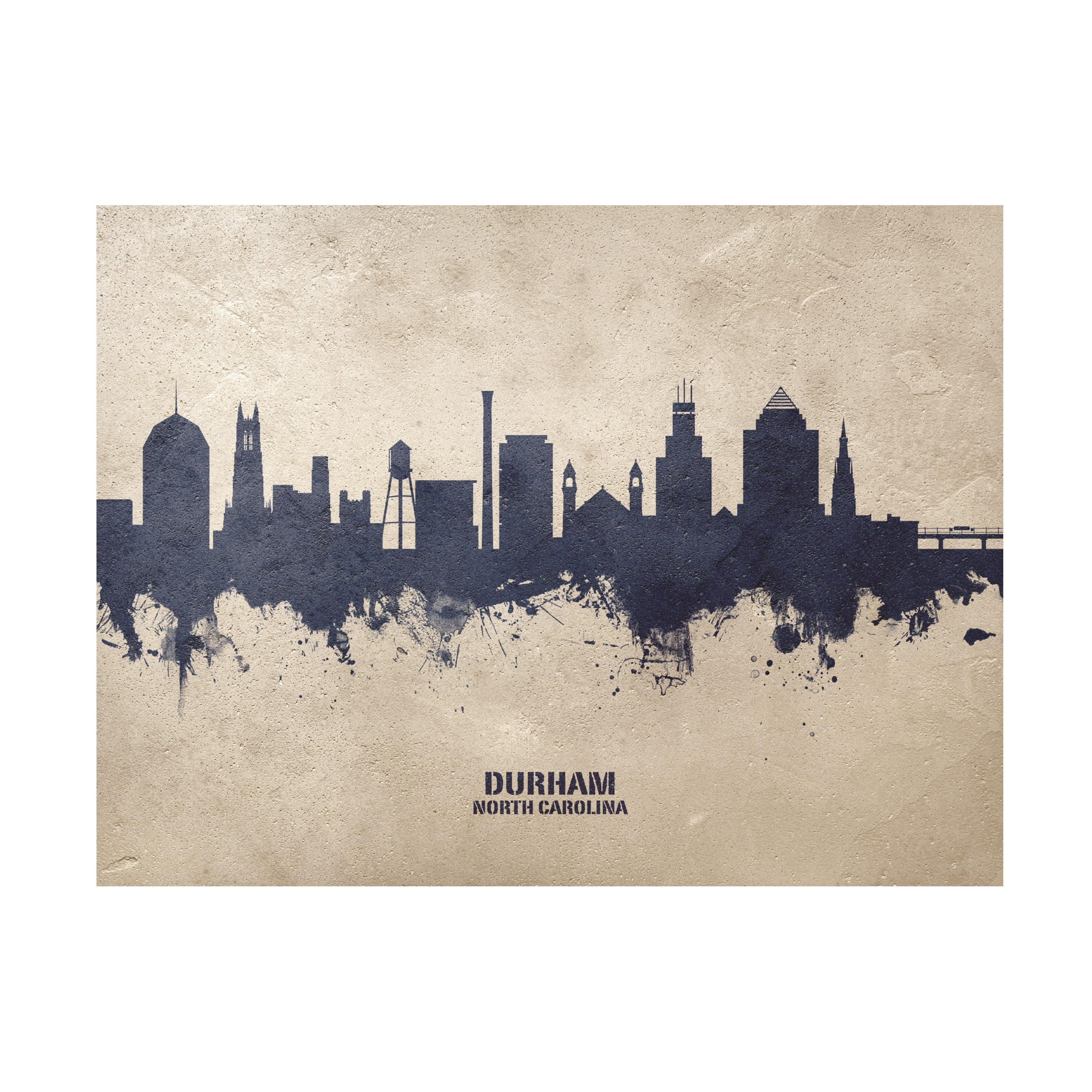 Michael Tompsett 'Durham North Carolina Skyline Concrete' Canvas Art
