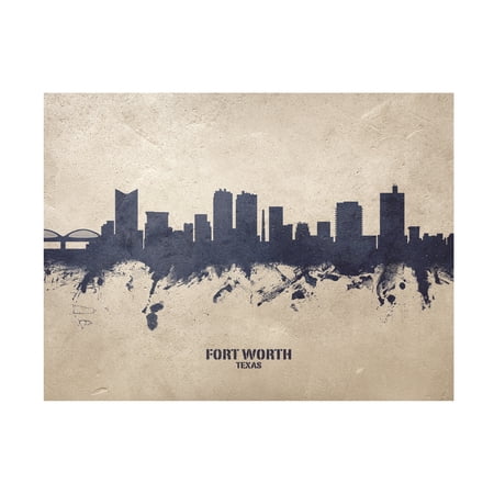 Michael Tompsett 'Fort Worth Texas Skyline Concrete' Canvas Art