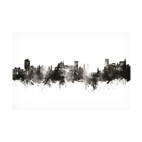 Michael Tompsett 'Granada Spain Skyline BW' Canvas Art