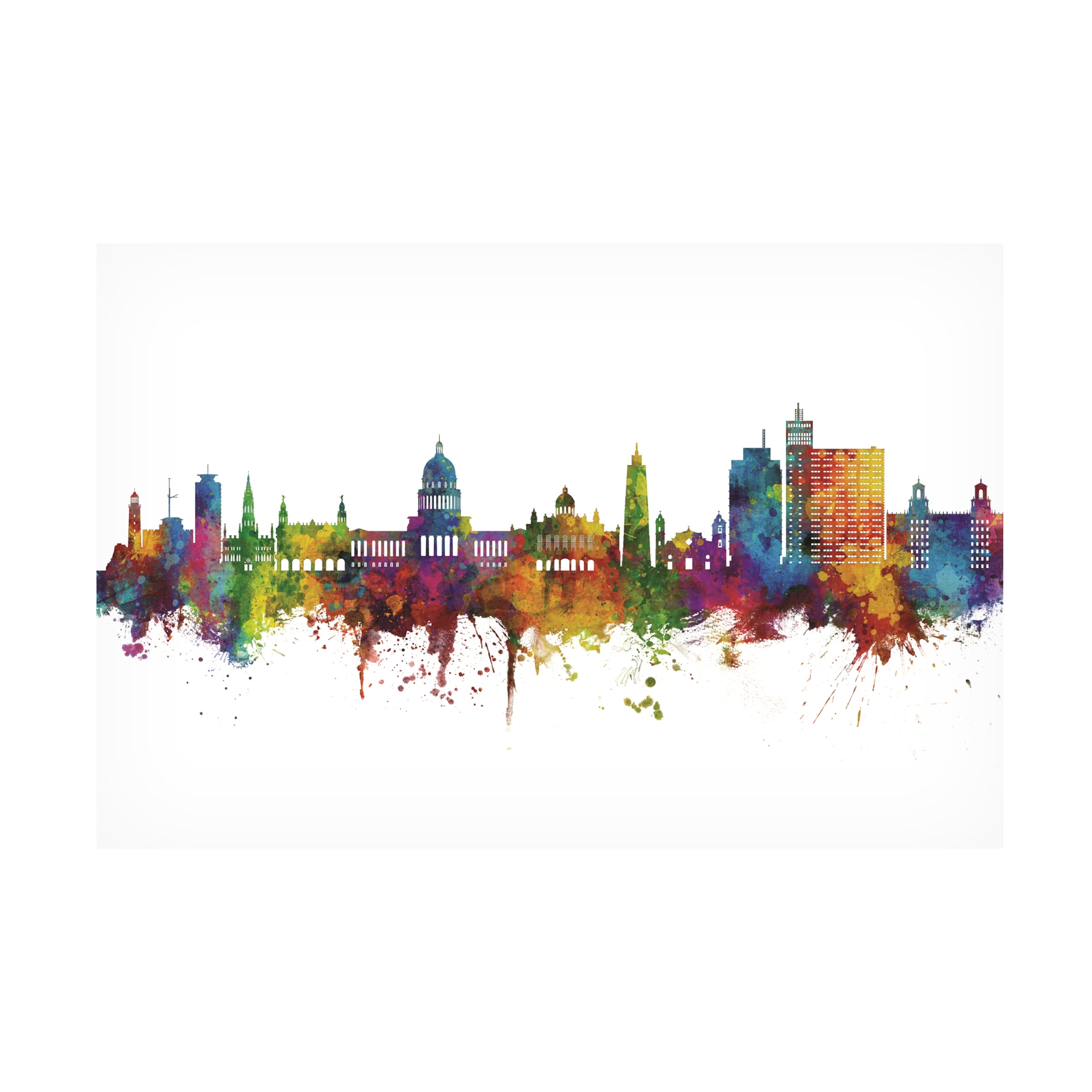 Michael Tompsett 'Havana Cuba Skyline' Canvas Art