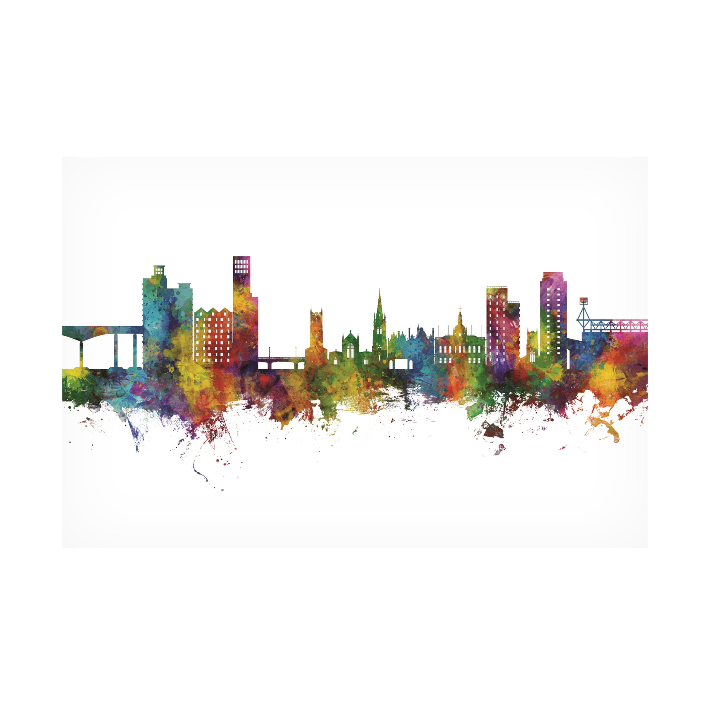 Michael Tompsett 'Ipswich England Skyline' Canvas Art