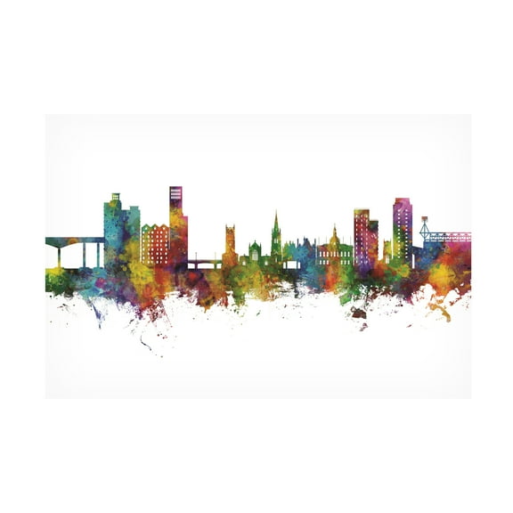 Michael Tompsett 'Ipswich England Skyline' Canvas Art